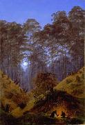 Caspar David Friedrich Tannenwald im Mondschein USA oil painting artist